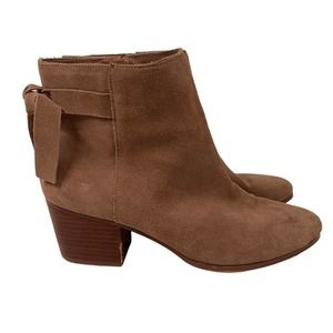 Sole Society‎ Rhilynn Camel Color Suede Leather Bootie Sz 9.5